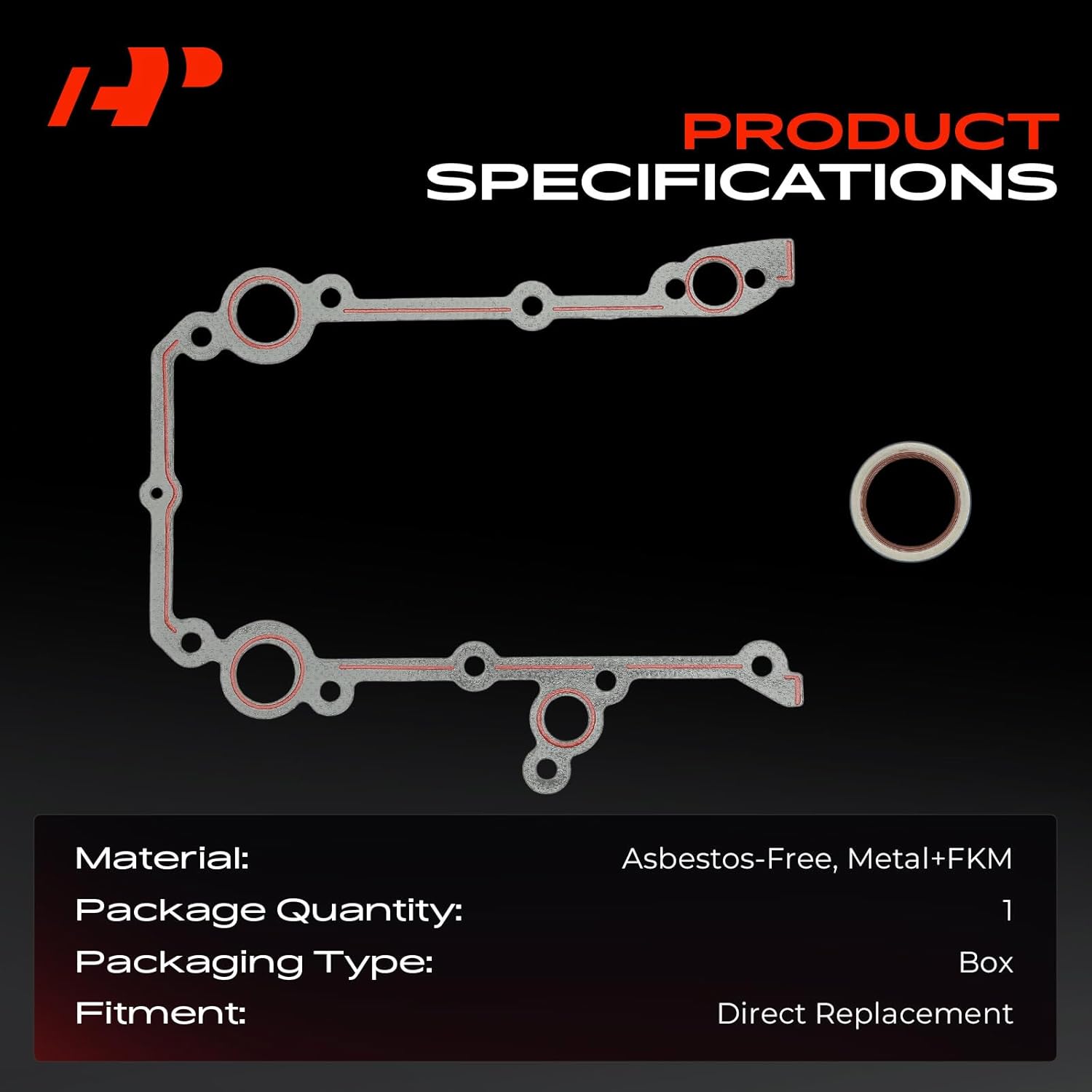 A-Premium Engine Timing Cover Gasket Set Compatible with Dodge Ram 2500 1994-2003, Ram 3500 1994-2003, 8.0L