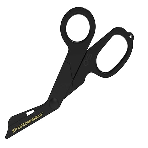 ER LIFE ONE Shear Black DLC Coated Extreme Heavy Duty Acero inoxidable 75 Trauma Shear Tijeras médicas EMT 1 paquete