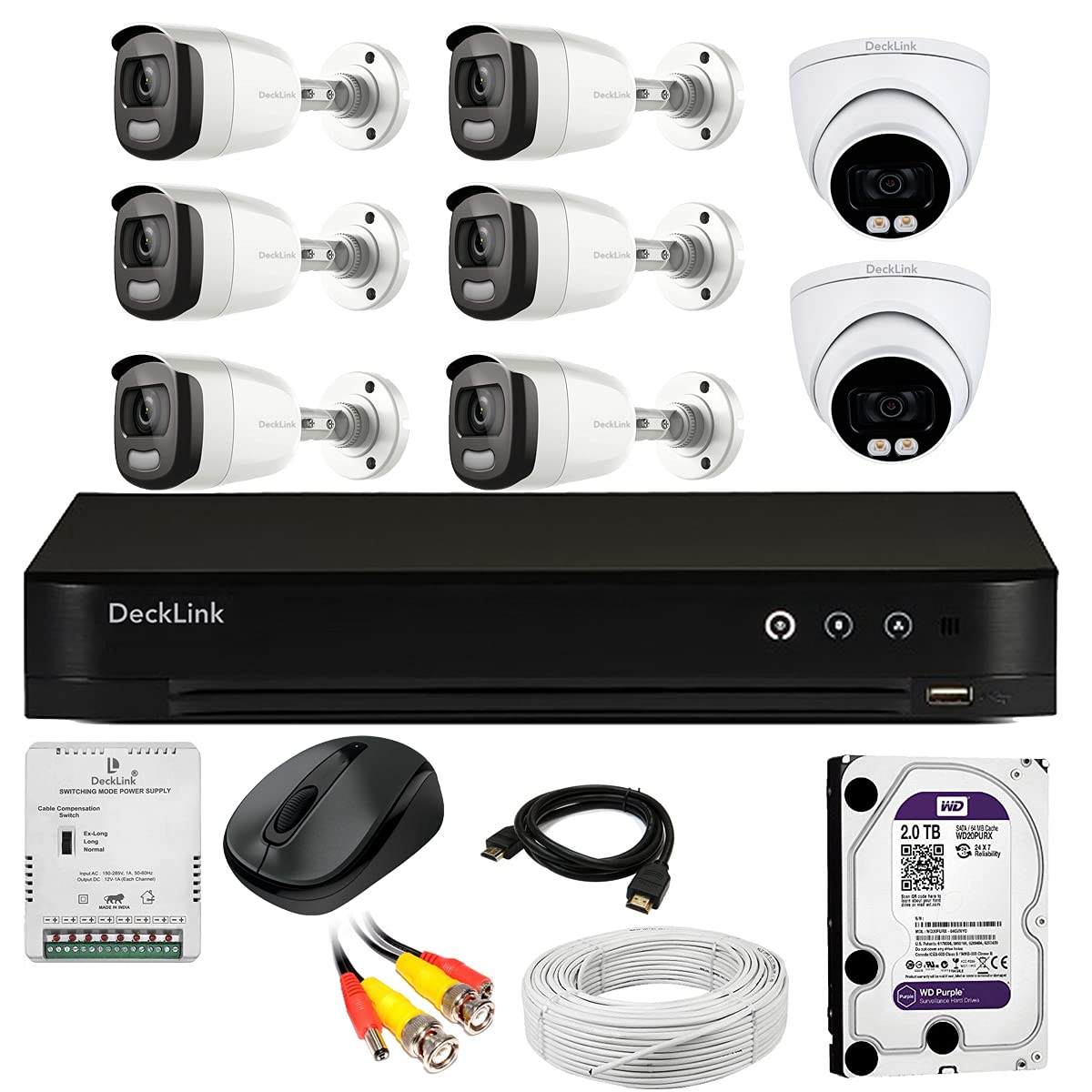 Colour View CCTV Camera Day/Night Vision All Time Colour 8 Camera Full Set with 2TB Survillance Hard Disk and All Required Accessories Required Accessories-image-39