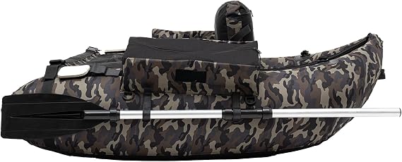 Inflatable Outdoor Fishing Boat, Fishing Float Tube with Hand Air Pump, Fishing Boat for Fishing Activities(Camouflage)