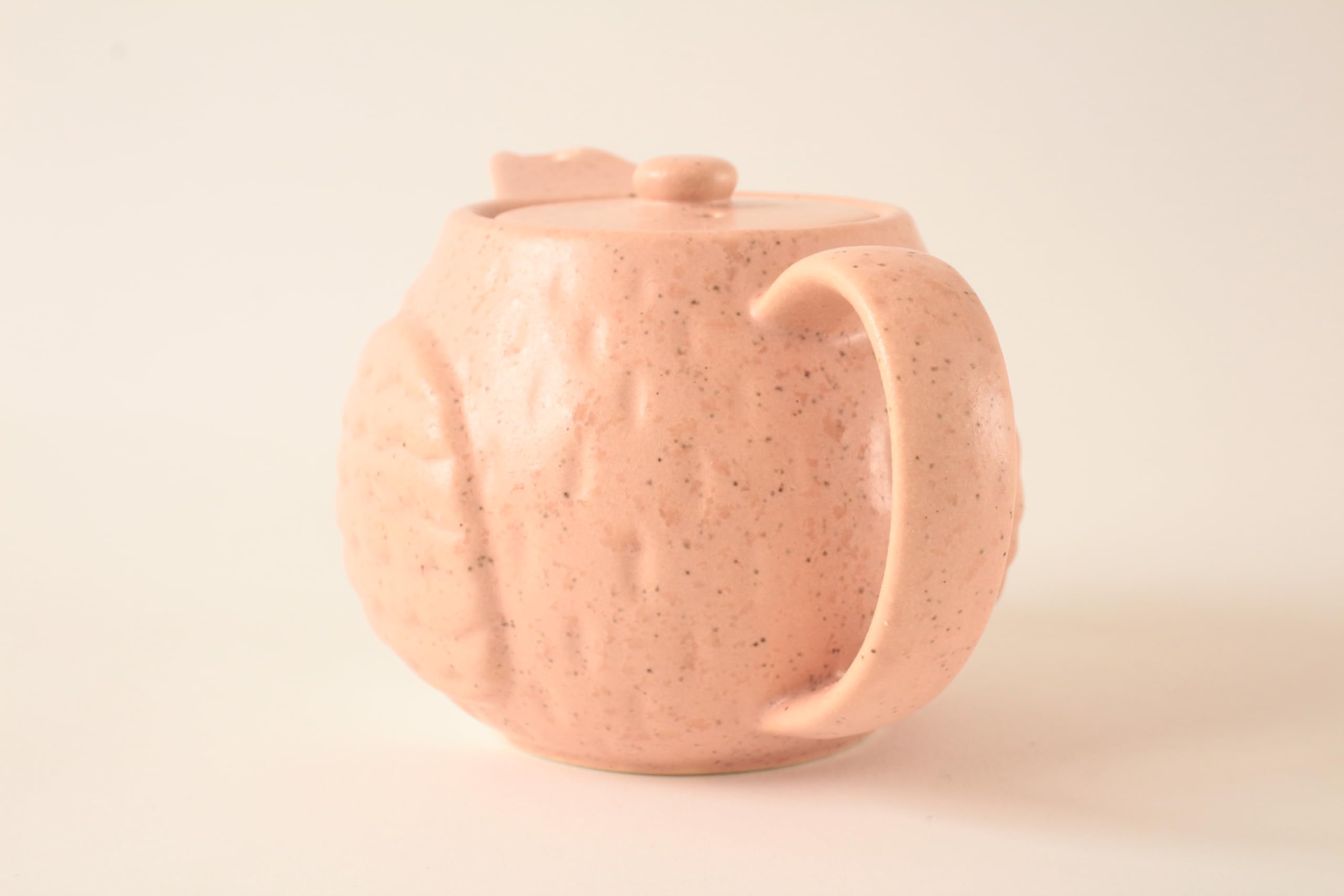 Mino ware CPK104 - Teiera giapponese in ceramica a forma di gufo Kyusu, realizzata in Giappone (importazione giapponese), CPK104 (rosa garofano)