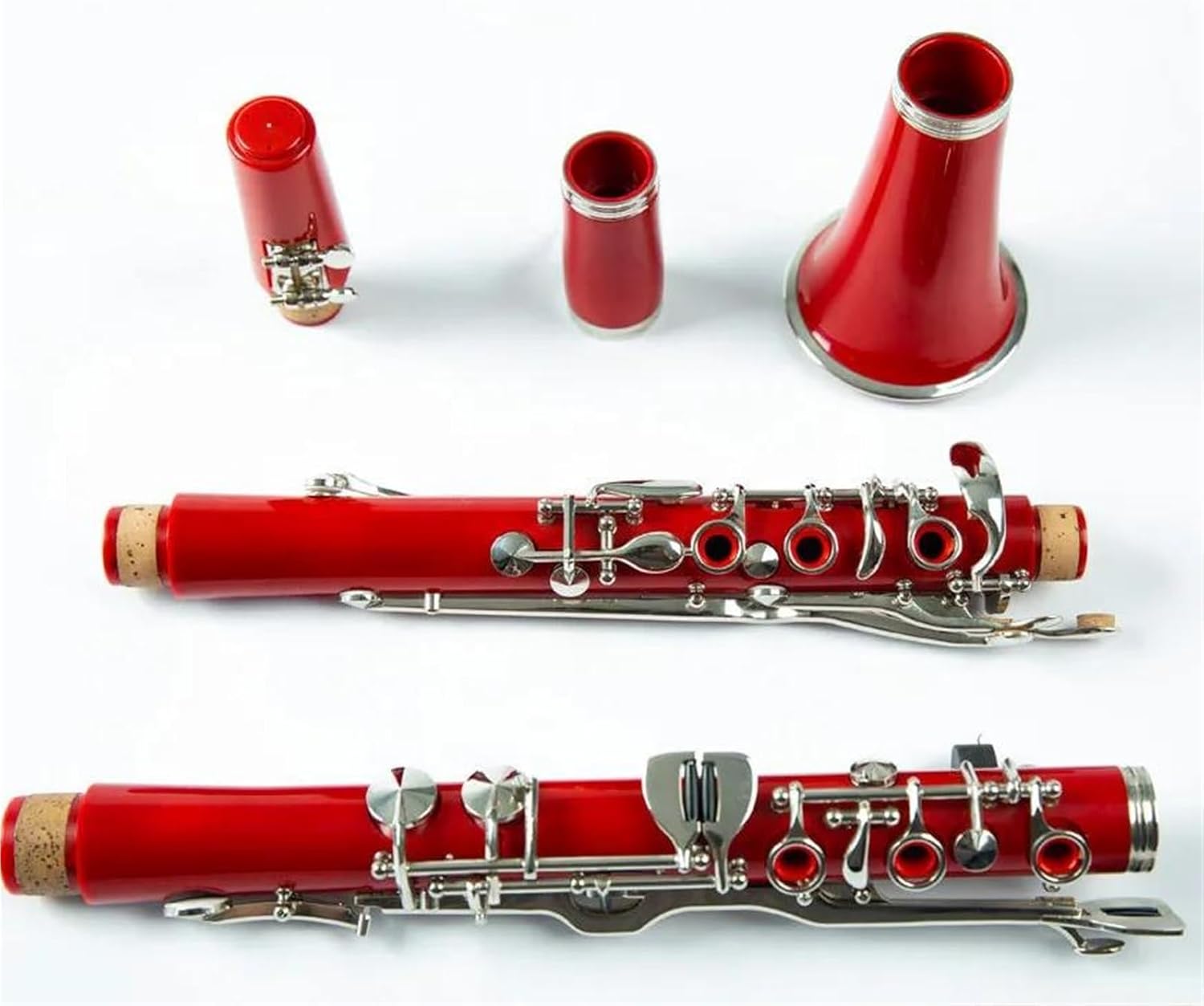 Red Plastic Clarinet G Key Nickel Plated 18 20 Keys