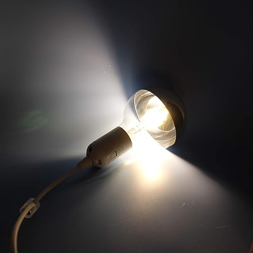 Miniatura 3 de Lxcom Lighting Bombilla media cromada de 4 W (equivalente a 40 W), regulable, G80/G25, bombillas de espejo con punta dorada, 2700 K, blanco cálido,