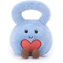 Apricot Lamb Happy Kettlebell Stuffed Animals for Kids, Soft Cute Plush Toys for Baby Girl and Boy