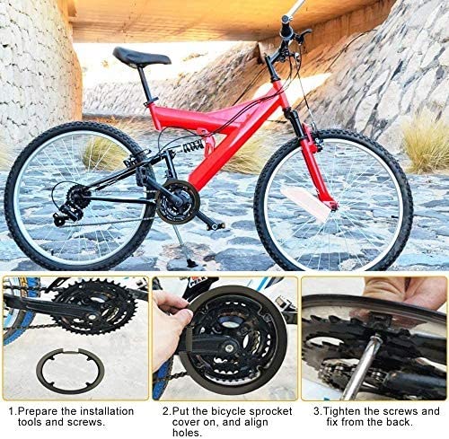 Protège-chaîne Vélo Tiiyee - Guide Chaîne Plastique Noir, Pour Plateau 42-44 Dents, Anti-salissure