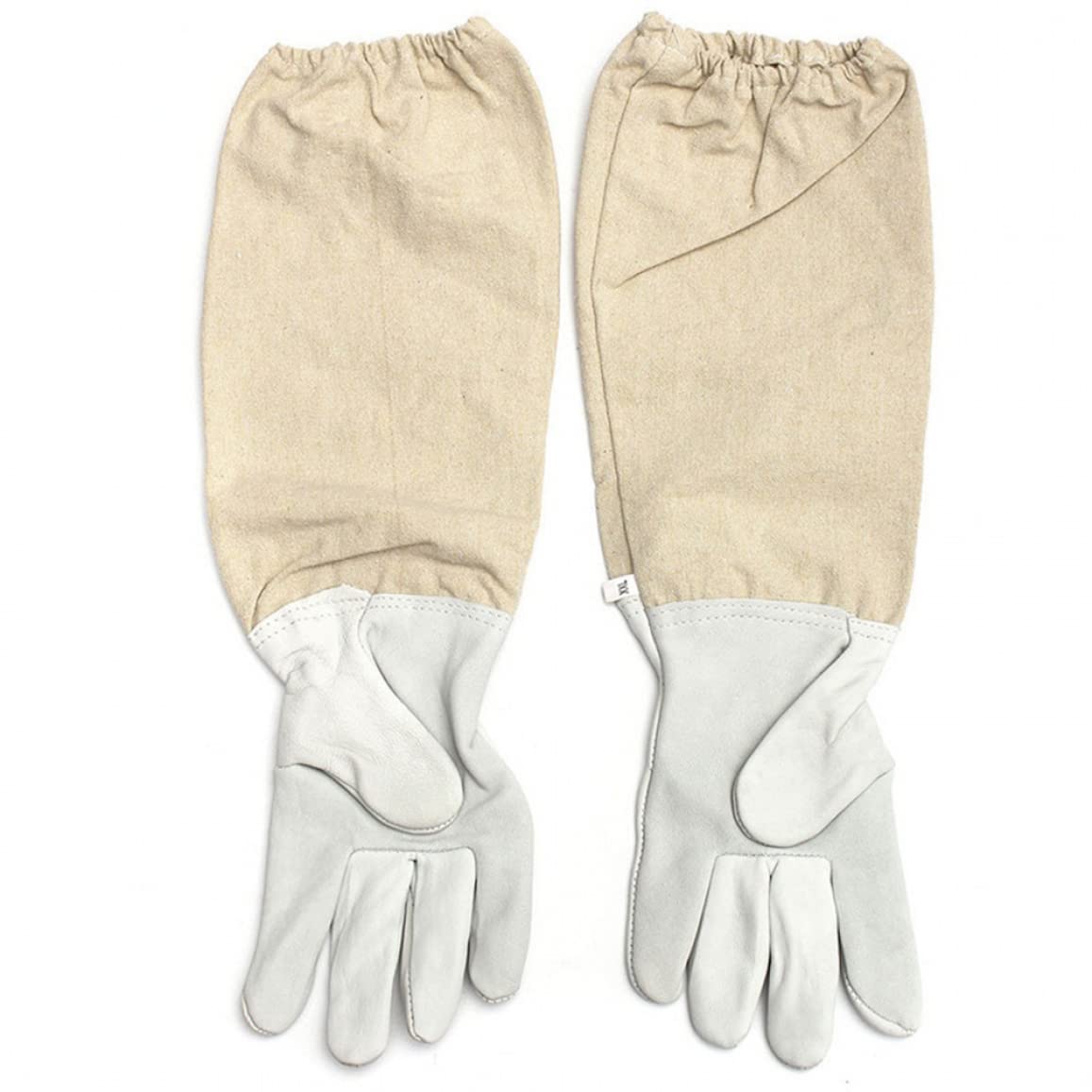 Traje de apicultura, equipo de apicultor, protección de cuerpo completo, guantes de velo para principiantes comerciales, beige, XL
