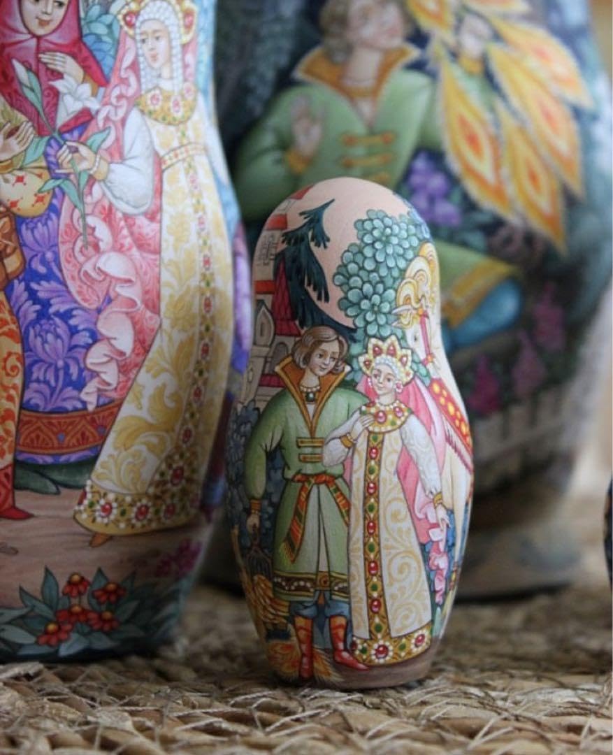ロシア雑貨☆民話マトリョーシカ「イワン王子と灰色オオカミ」(5P)オルガ最新作 Amazon | ロシア雑貨民話マトリョーシカ「イワン王子と灰色