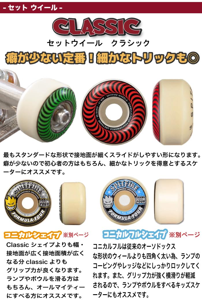 IndependentトラックとSpitfireウィールセット Amazon | 【足回りセット】スケボー SPITFIRE x INDEPENDENT
