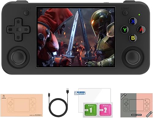 RG35XX H, consola de juegos de mano retro, compatible con salida de TV HDMI, WiFi 5G, Bluetooth 4.2, doble palo, pantalla horizontal IPS de 3.5