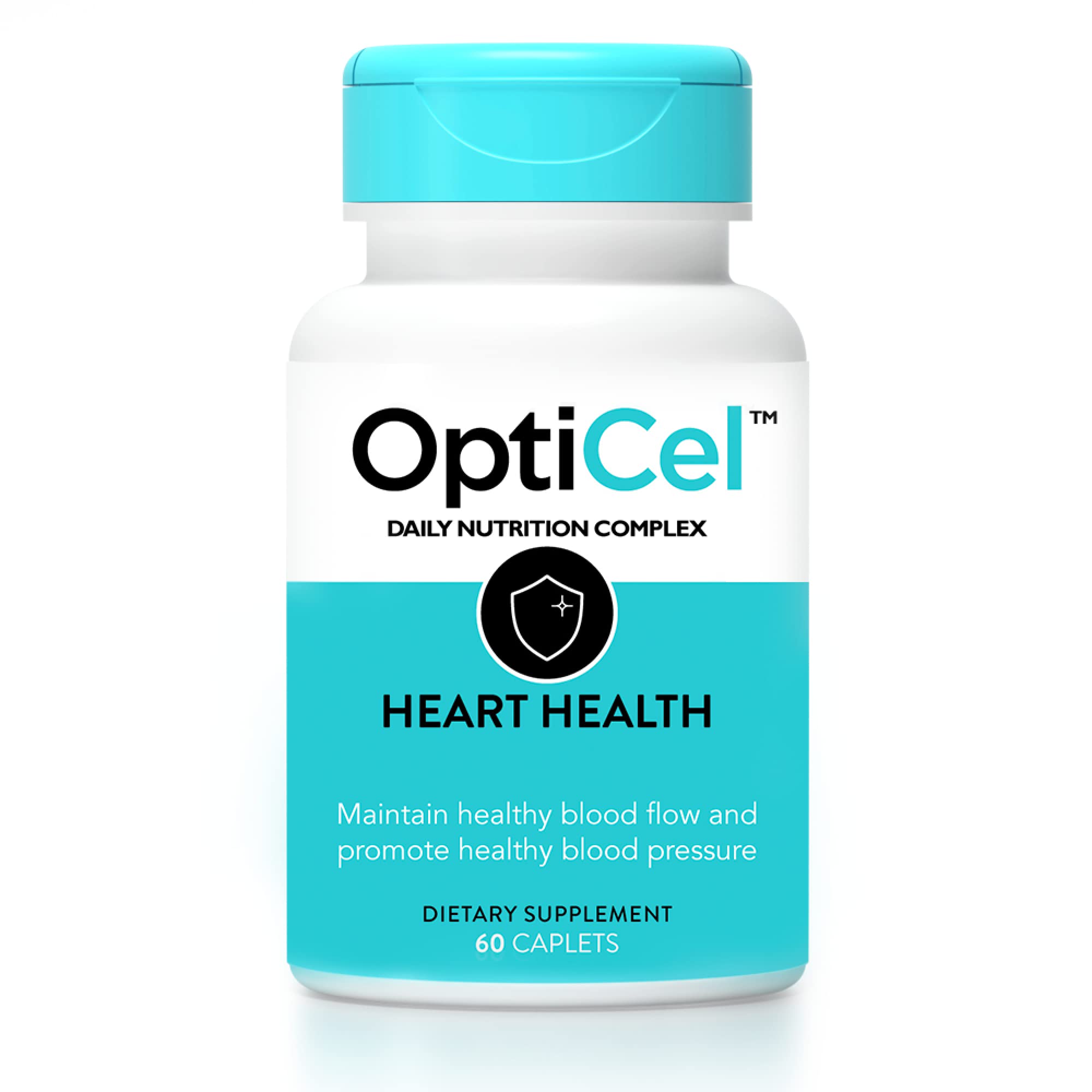 OptiCel Heart Health, Blood Pressure & Cholesterol Support Supplement, 60 Capsules