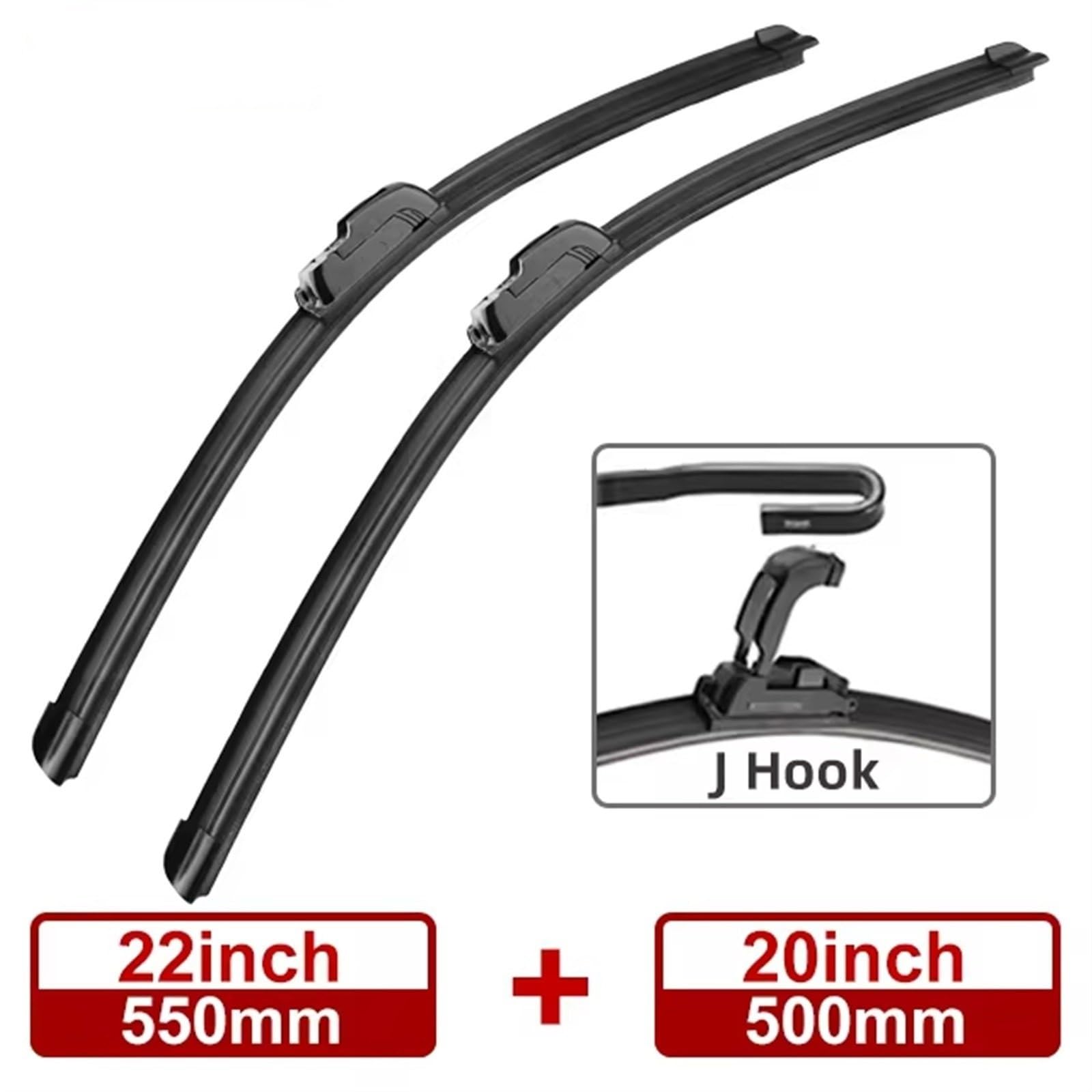 Spazzola Tergicristallo Compatibile con Chrysler per Crossfire 2002 2003 2004 2005 2006-2008 Accessori per Auto Spazzole Tergicristallo Anteriori Tergicristalli Ganci per Tipo U J 22"+20"