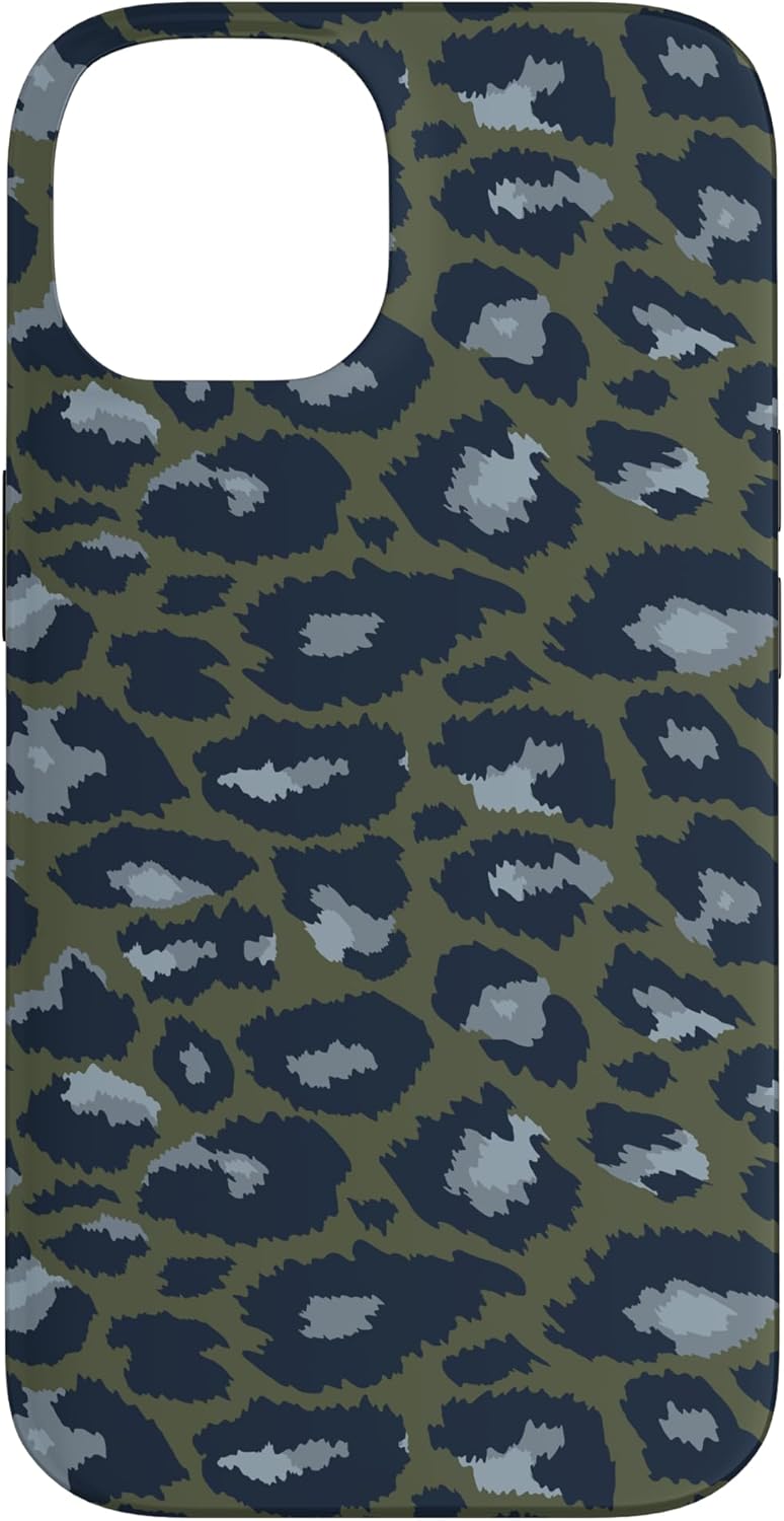 Dark Olive Green Leopard Cheetah Animal Print Case for iPhone 12 Pro Max