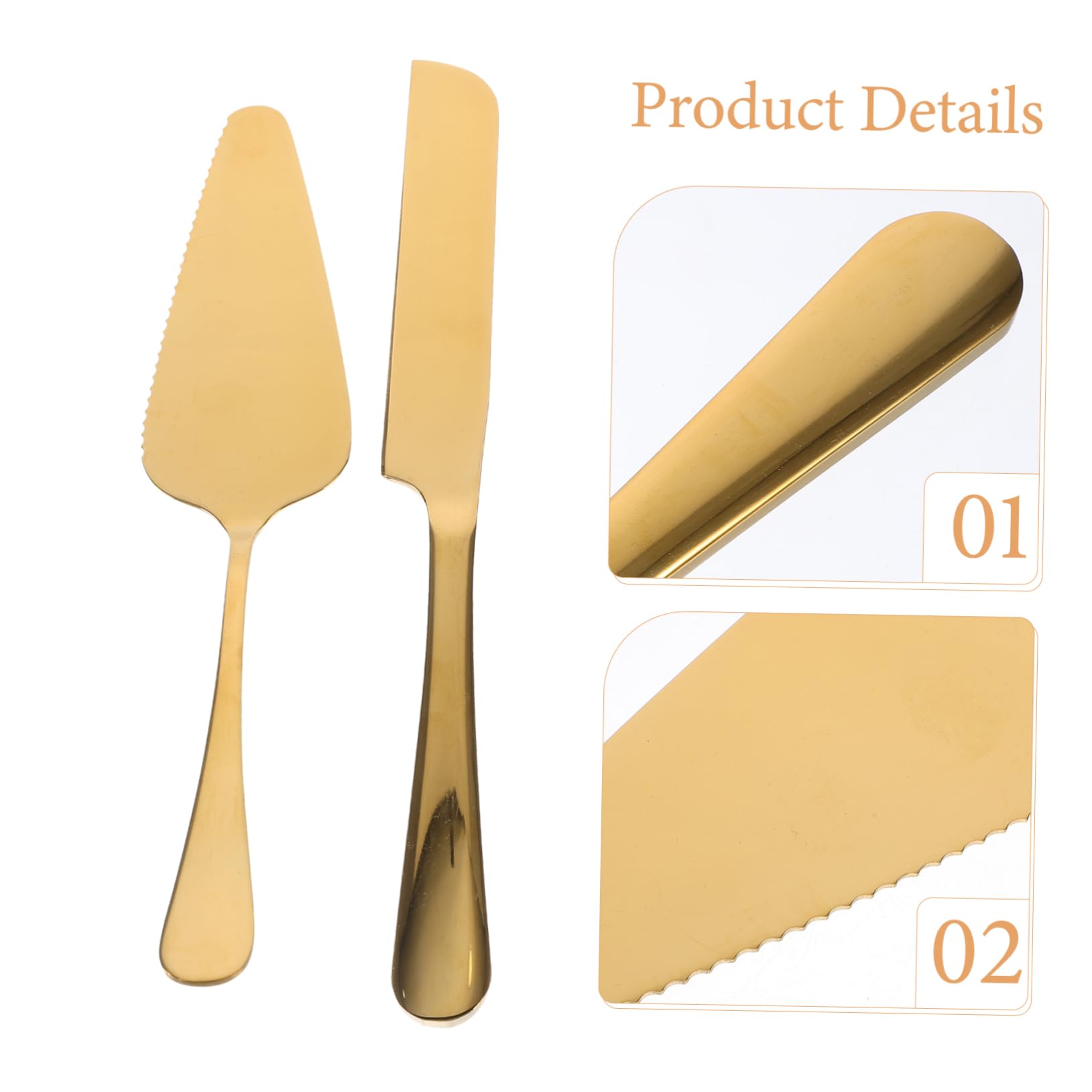 BESTYASH Cuchillos para Hornear Pasteles Cortador De Tartas De Acero Inoxidable Espátula para Tartas para Servir Bodas y