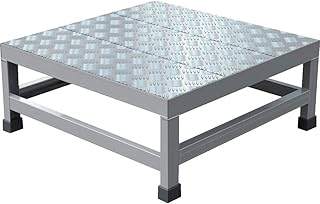 TRUSCO(トラスコ) アルミ製溶接一体構造型作業台 縞板タイプ 一段(完成品) W600×D600×H250 WTDBC-6625