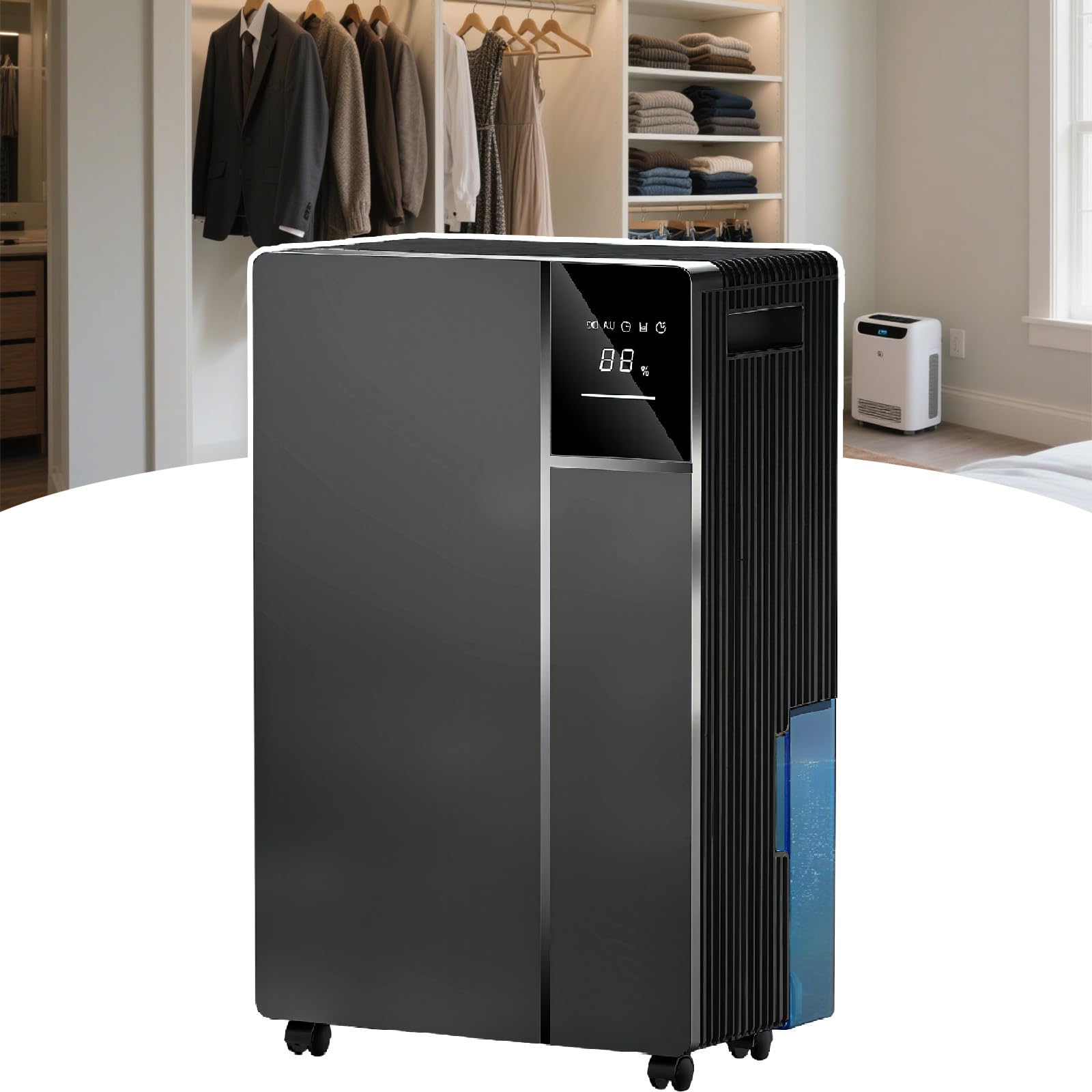 Przenośny Osuszacz Powietrza 16 L/Dzień/Osuszacze Powietrza 200 W Do Suszenia Ubrań - Tryb Automatycznej Kontroli Wilgotności, Do Pomieszczeń O Powierzchni Do 650 Stóp Kwadratowych black