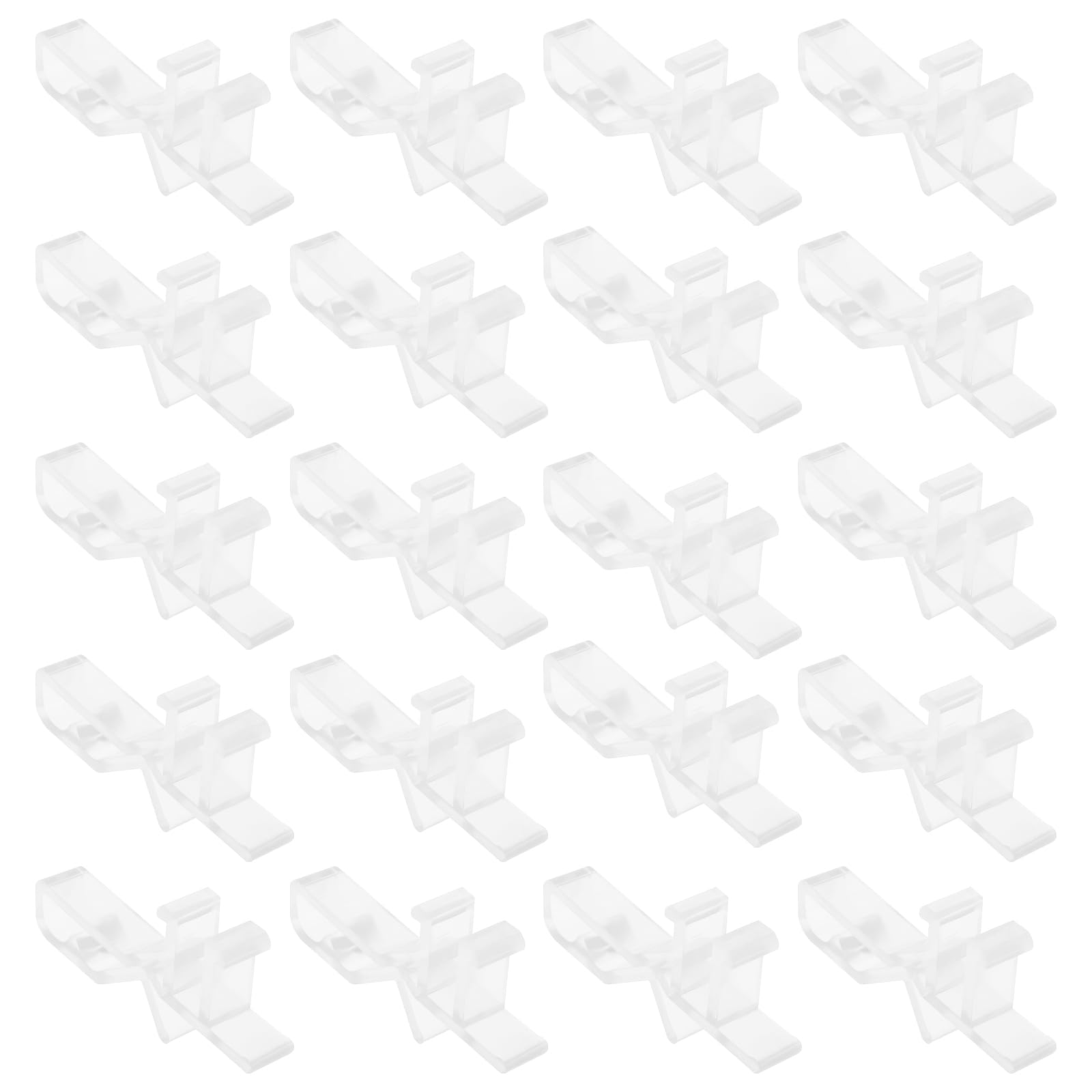 SG Store 20PCS Wood Venetian Blind Valance Clips Length 46mm POM Valance Clips Blinds Retainer Holder Blind Valance Clamps Transparent