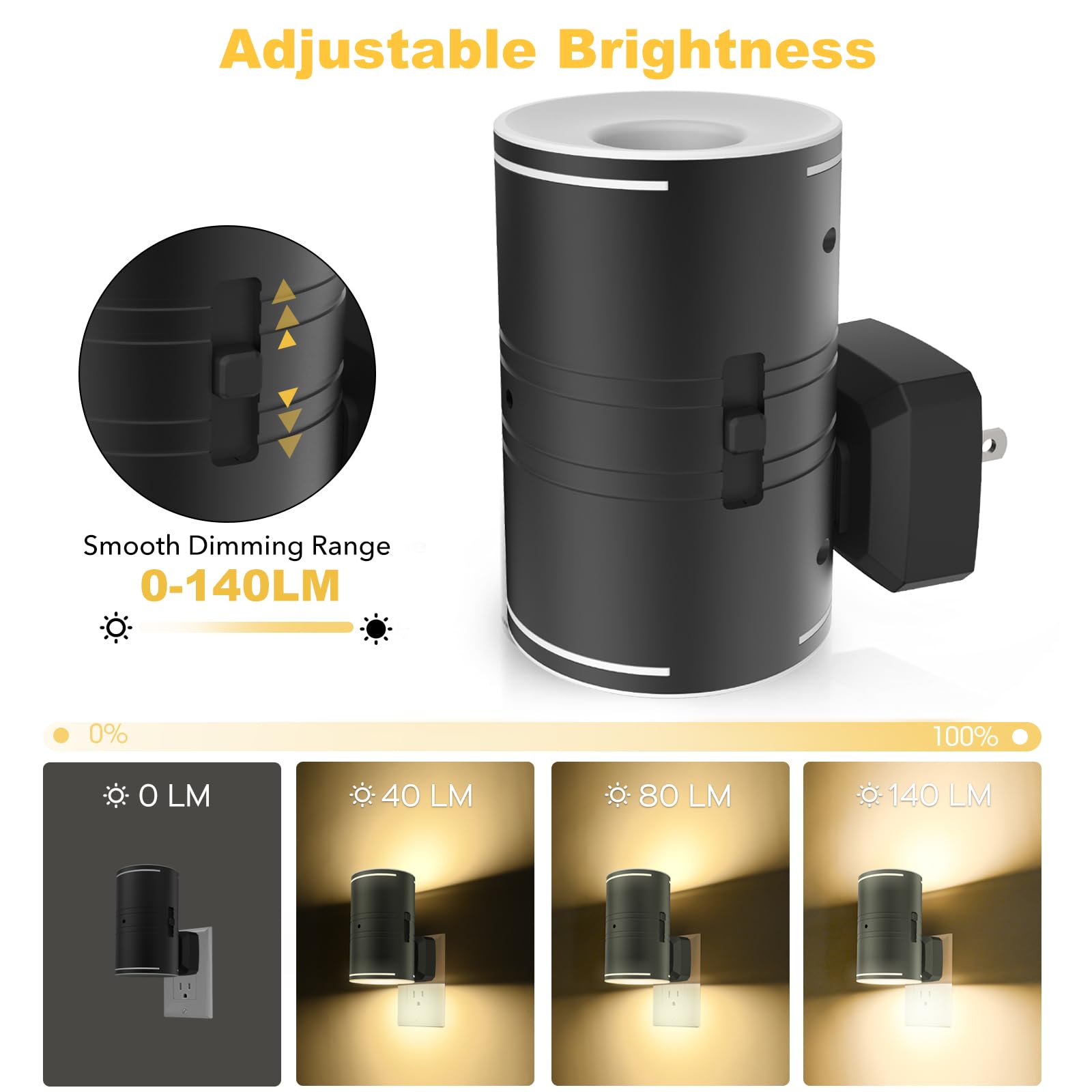 Snapklik.com : LED Night Light Plug In, Modern Night Lights Plug Into ...