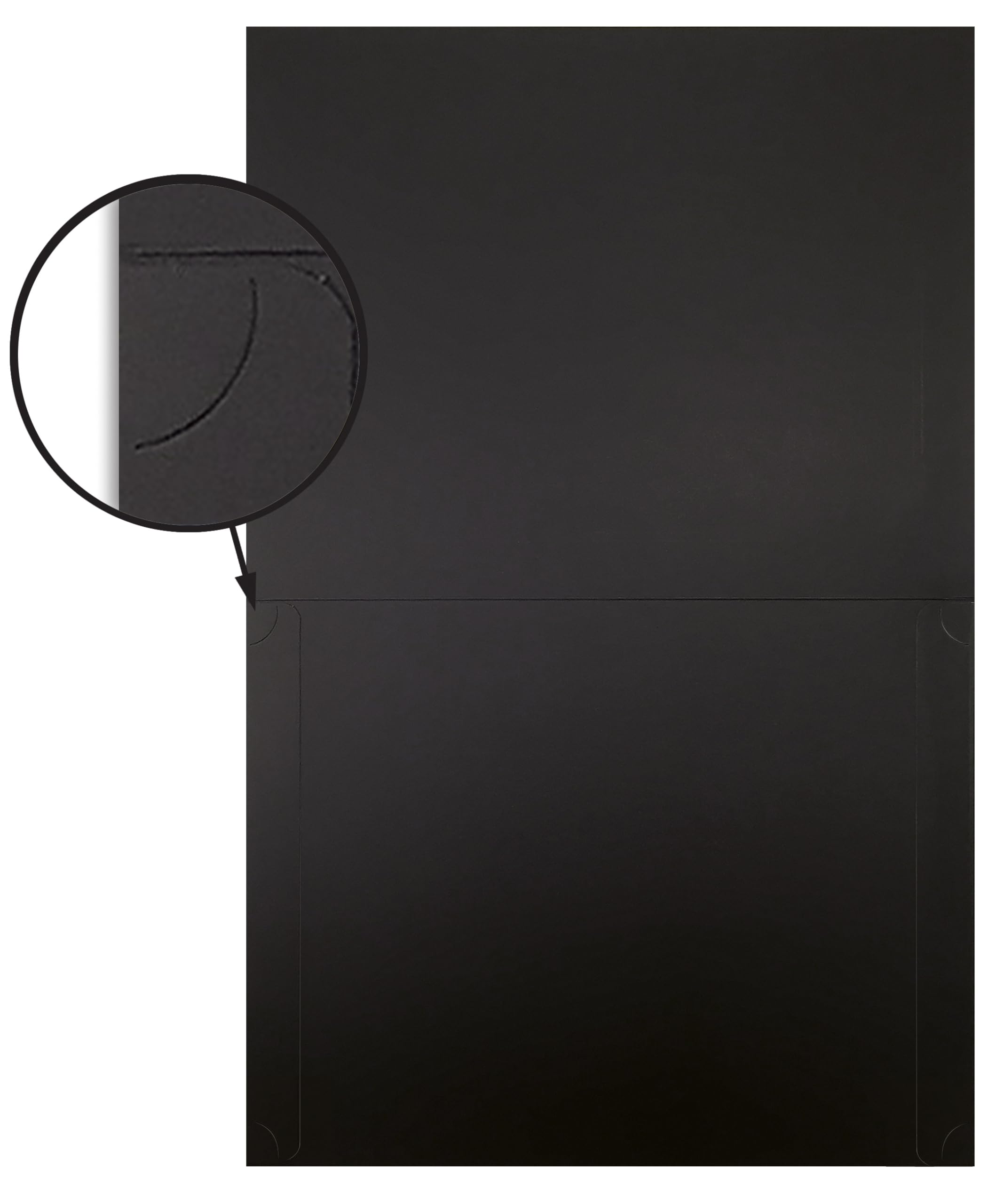 Better Office Products 50 sztuk uchwytów na certyfikaty, etui na dokumenty ze złotą folią, do papieru listowego, 50 szt. (czarne)