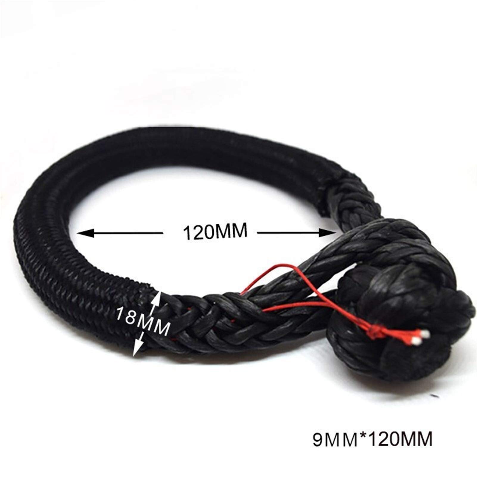 Cuerdas para Remolque Black 9mm * 120mm Soft Shackles, Crowle Shackle, Sintetic Rope Shackle, Cable de cabrestante ATV