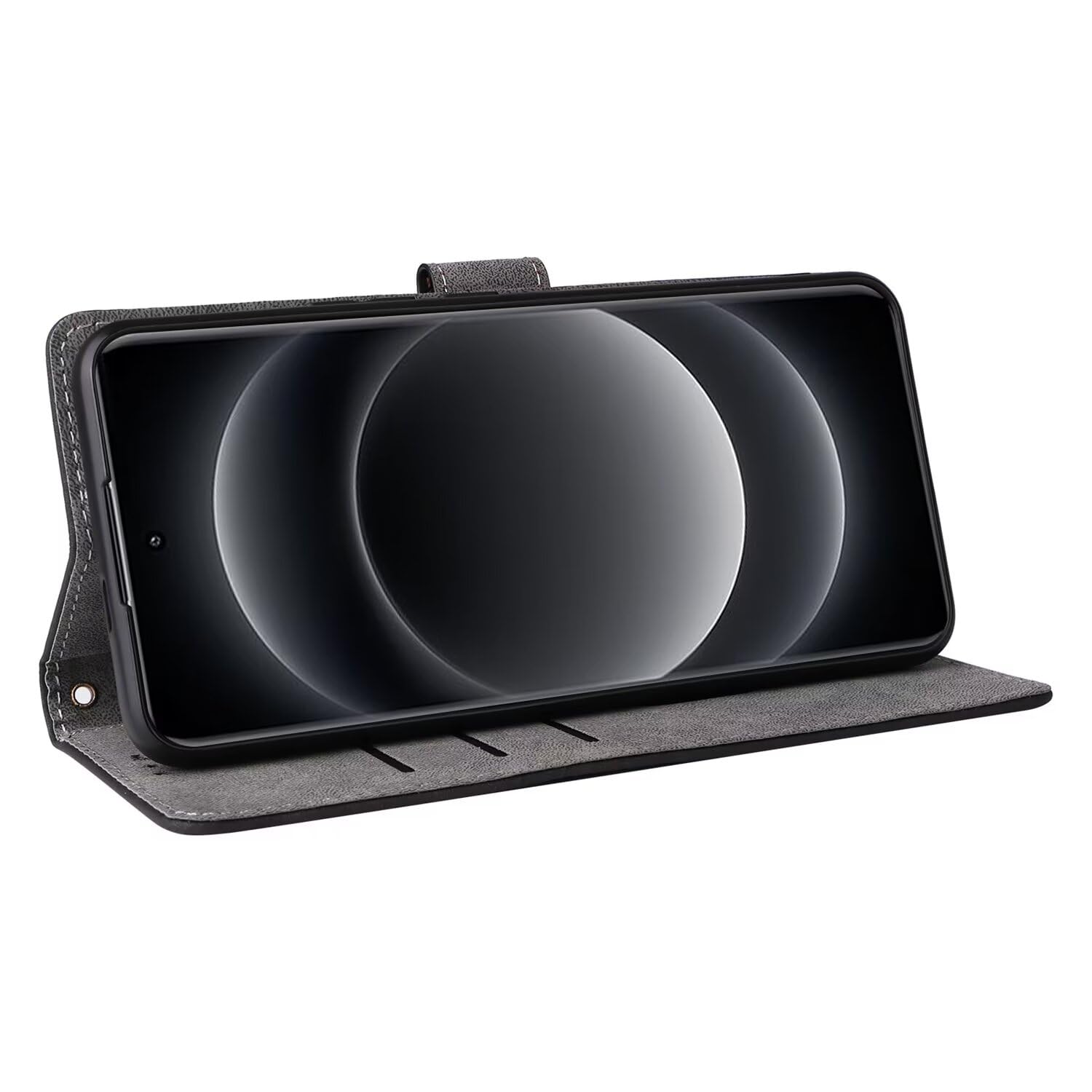 COMAKU Custodia TCL 501, Cover a libro con blocco RFID, chiusura magnetica, cover per cellulare antiurto -nero