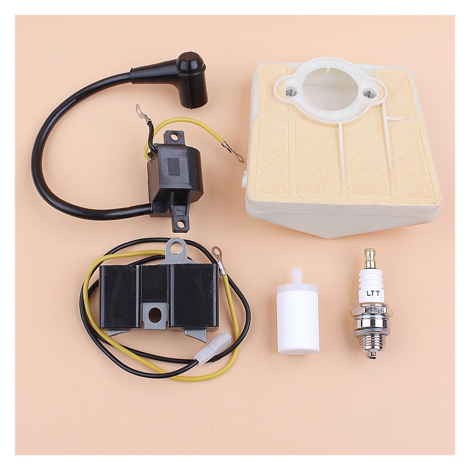Módulo de Bobina de Encendido de Tipo Antiguo Kit de bujía de Filtro de Aire for Husqvarna 61 266 for joneding 630 Spares de Motosierra 501546201, 501517201