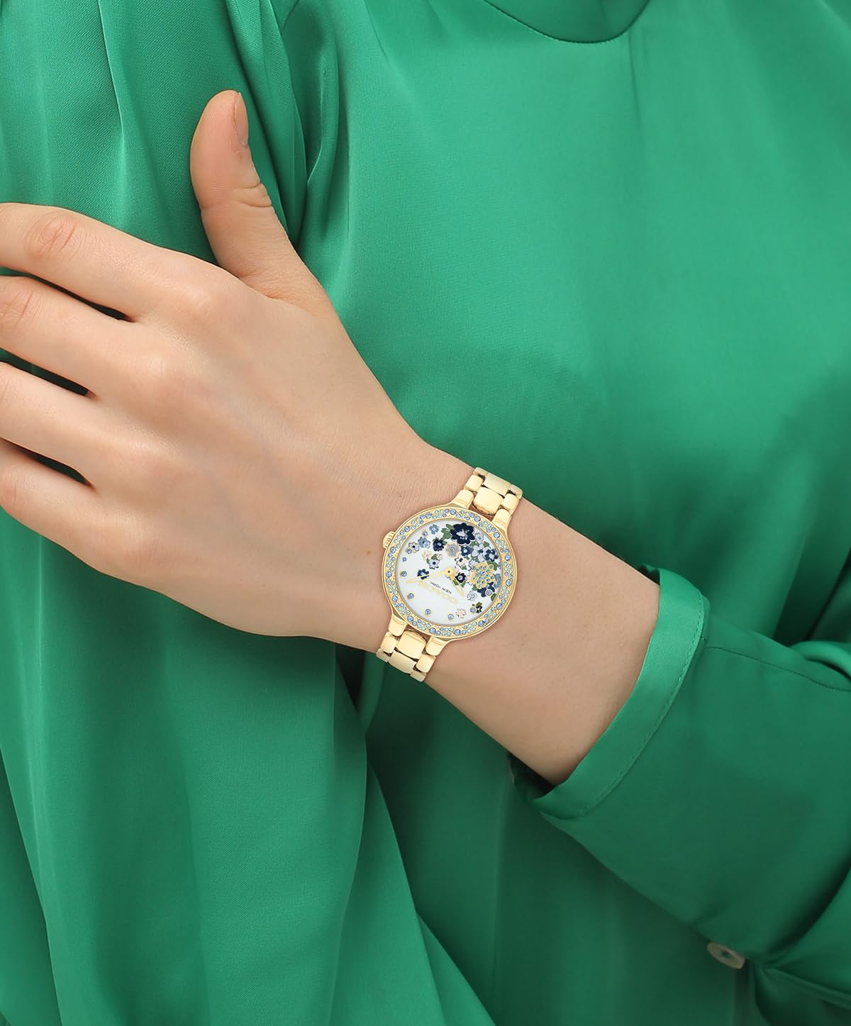 Coach Chelsea Women's 2H Quartz Watch - 36mm Stainless Steel Bracelet - Crystal-Set Bezel with Floral Design - Premium Fashion Timepiece - Gift for Her