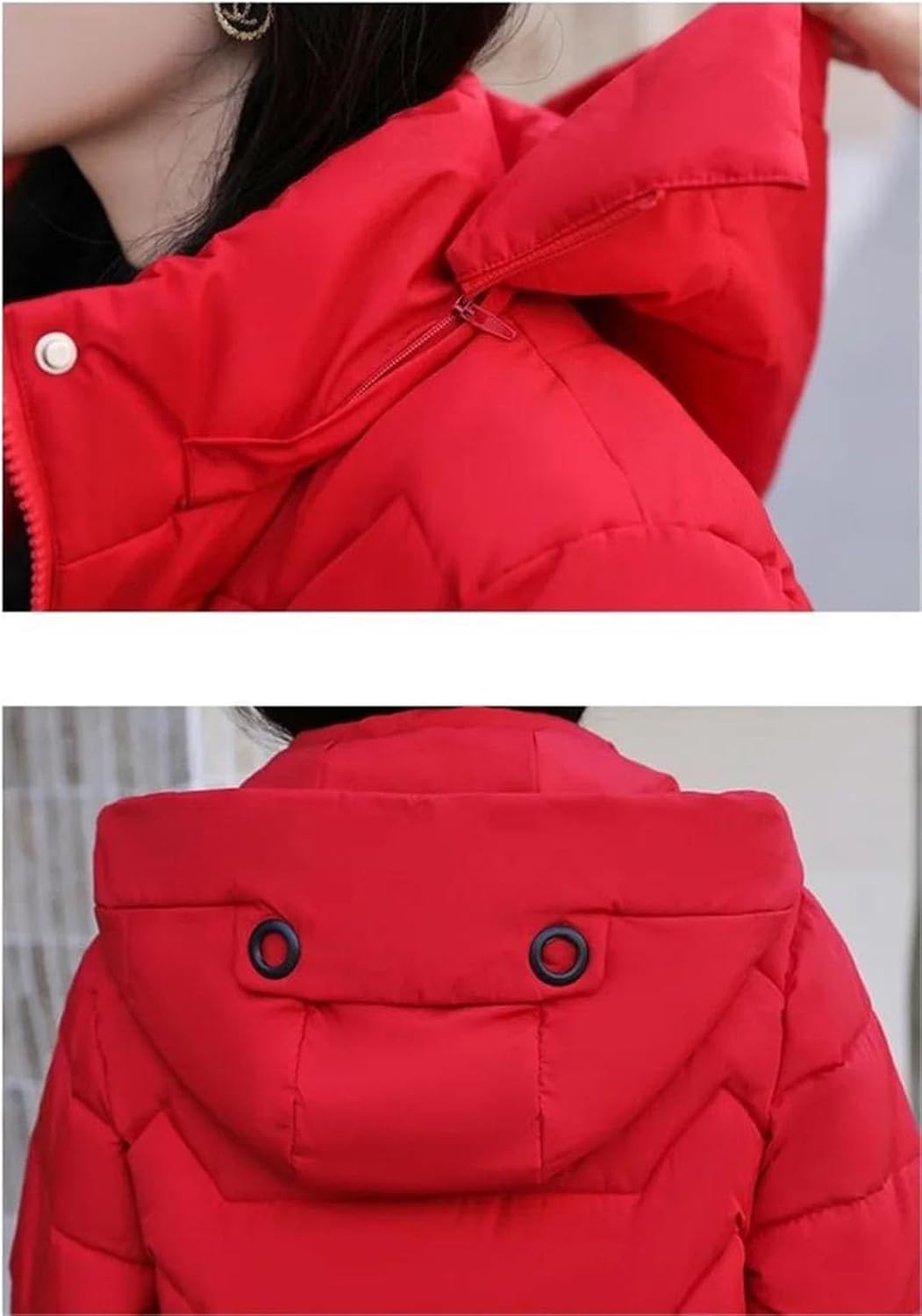 Women Cotton-Padded Jacket Thickened Warm Winter Long Slim Warm Cotton Padded Coat To Wear Outerwear Tops