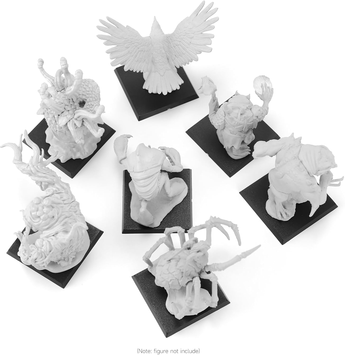SIXPOINTS 60 Pieces Square Acrylic Miniature Bases, 50mm Model Bases Figure Display Stands Compatible with Gaming Miniatures or Wargames Role Playing Board Game Figure Toy (60PCS-Square-50mm/1.96 inch)