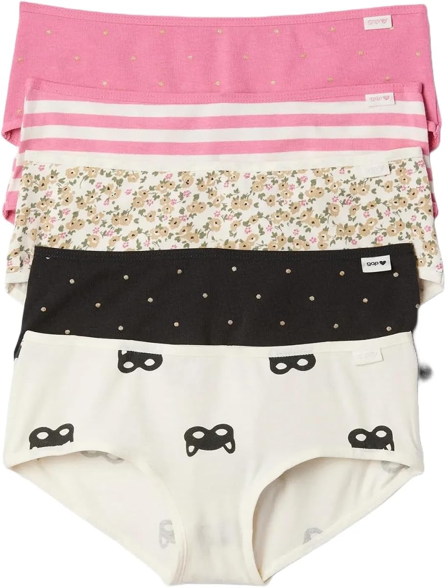 GAP Ropa interior de bikini para niña, paquete de 5