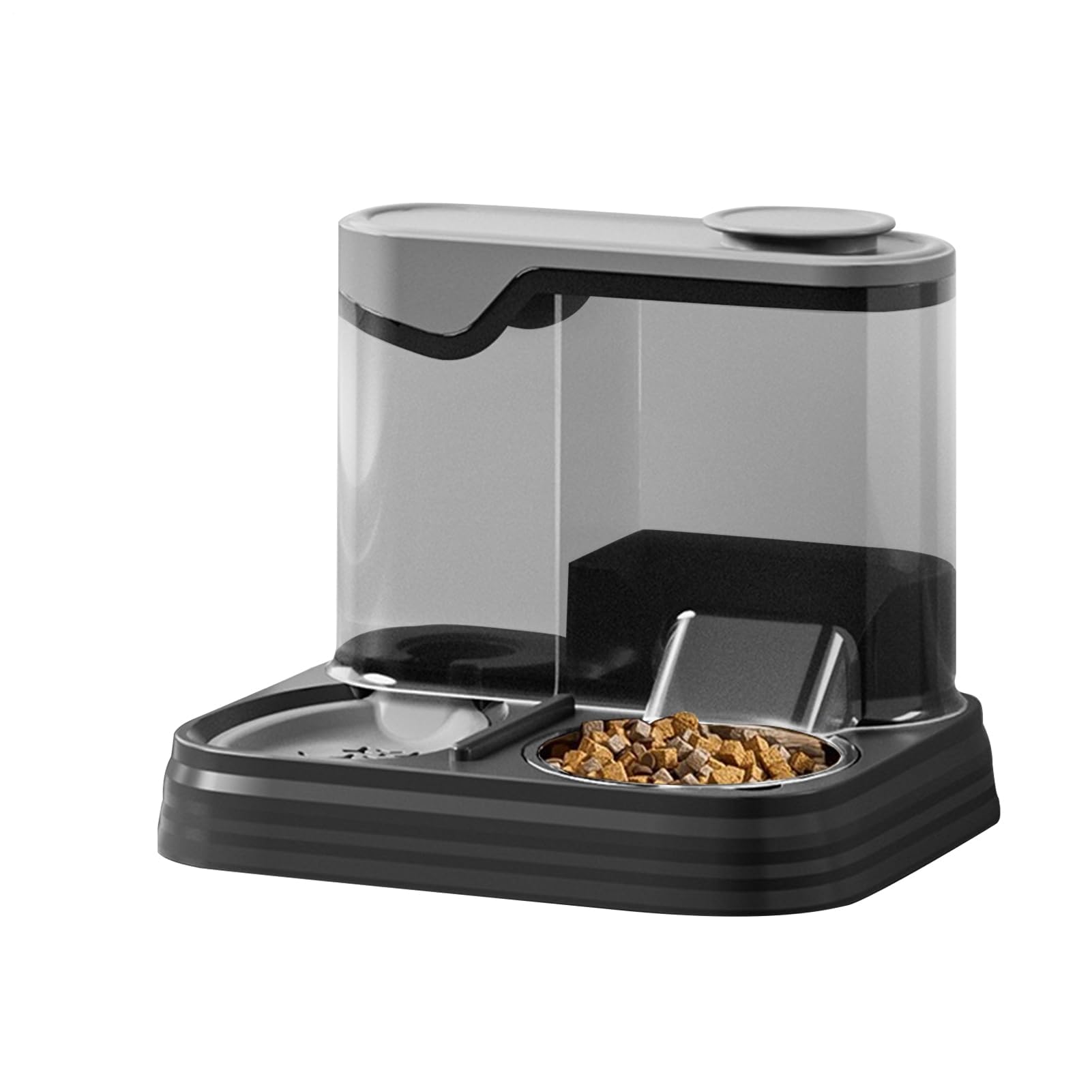 Comedero automático para Gatos， Comedero automático for Gatos y Perros | Bebedero for Mascotas, Ideal for Uso doméstico en Interiores Vacaciones(Black)
