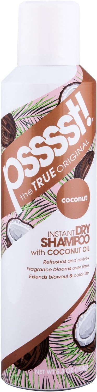 Psssst Instant Dry Hair Shampoo Spray With Coconut Oil By Psssst, 5.3 Oz, 5.3 Ounce