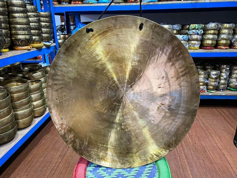 45 cm specjalne zaćmienie słońca rzeźba twarzy tybetański gong nepal-świątynia gong-dźwięk