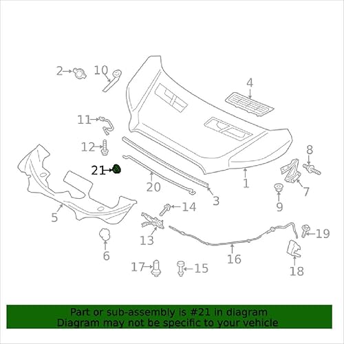 Miniatura 6 de Soporte de goma para capó, con ojales, para caña, bisagra, tuerca, soporte para enfoque, para Ford Focus MK1 Transit Connect y otras marcas