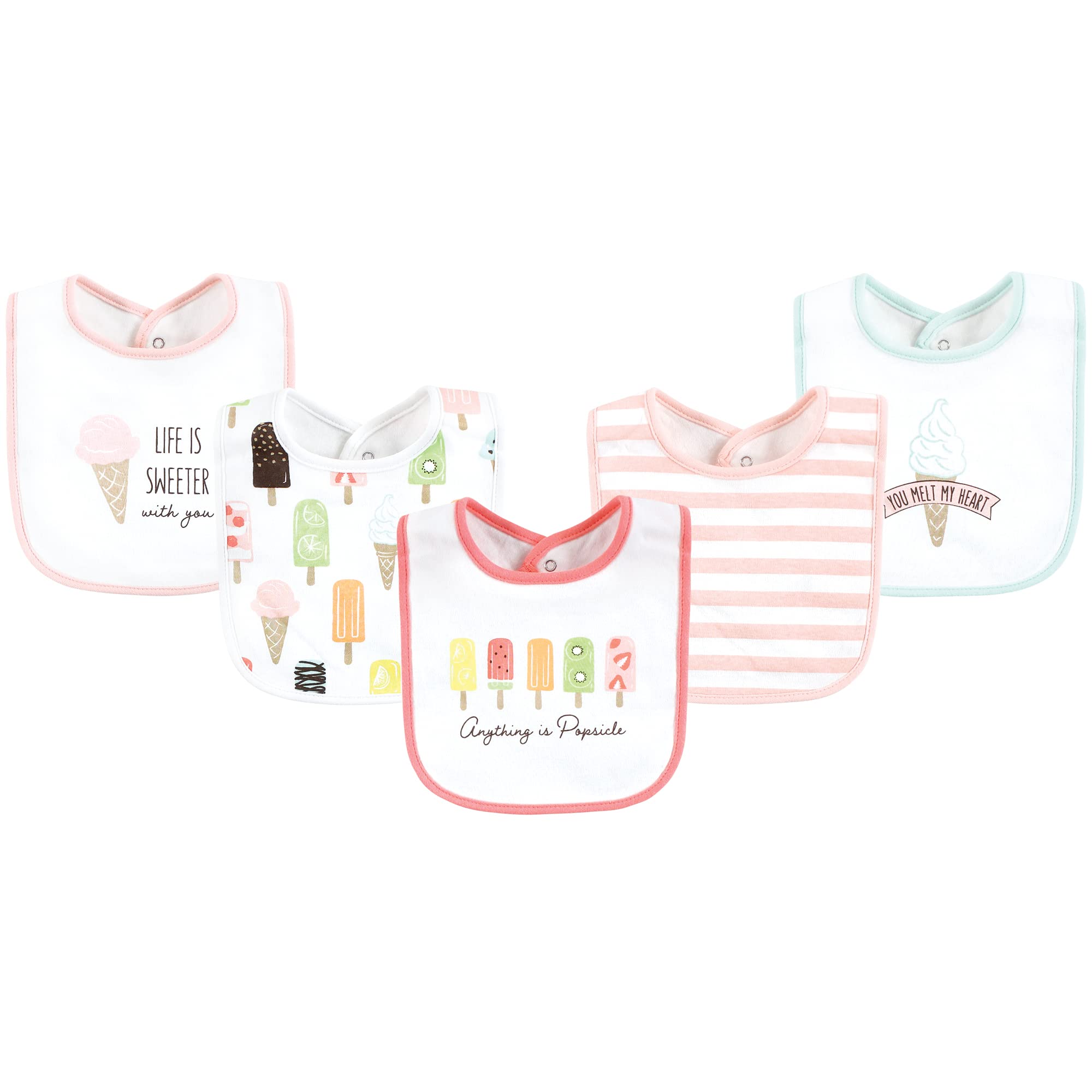 Touched by Nature Unisex Baby Lätzchen aus Bio-Baumwolle, Eis am Stiel, Einheitsgröße