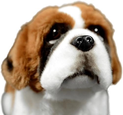 Miniatura 2 de FRANKIEZHOU San Bernardo - Peluche de perro marrón de 10.24 pulgadas, juguete de peluche para cachorro, peluche de perro, juguetes suaves para