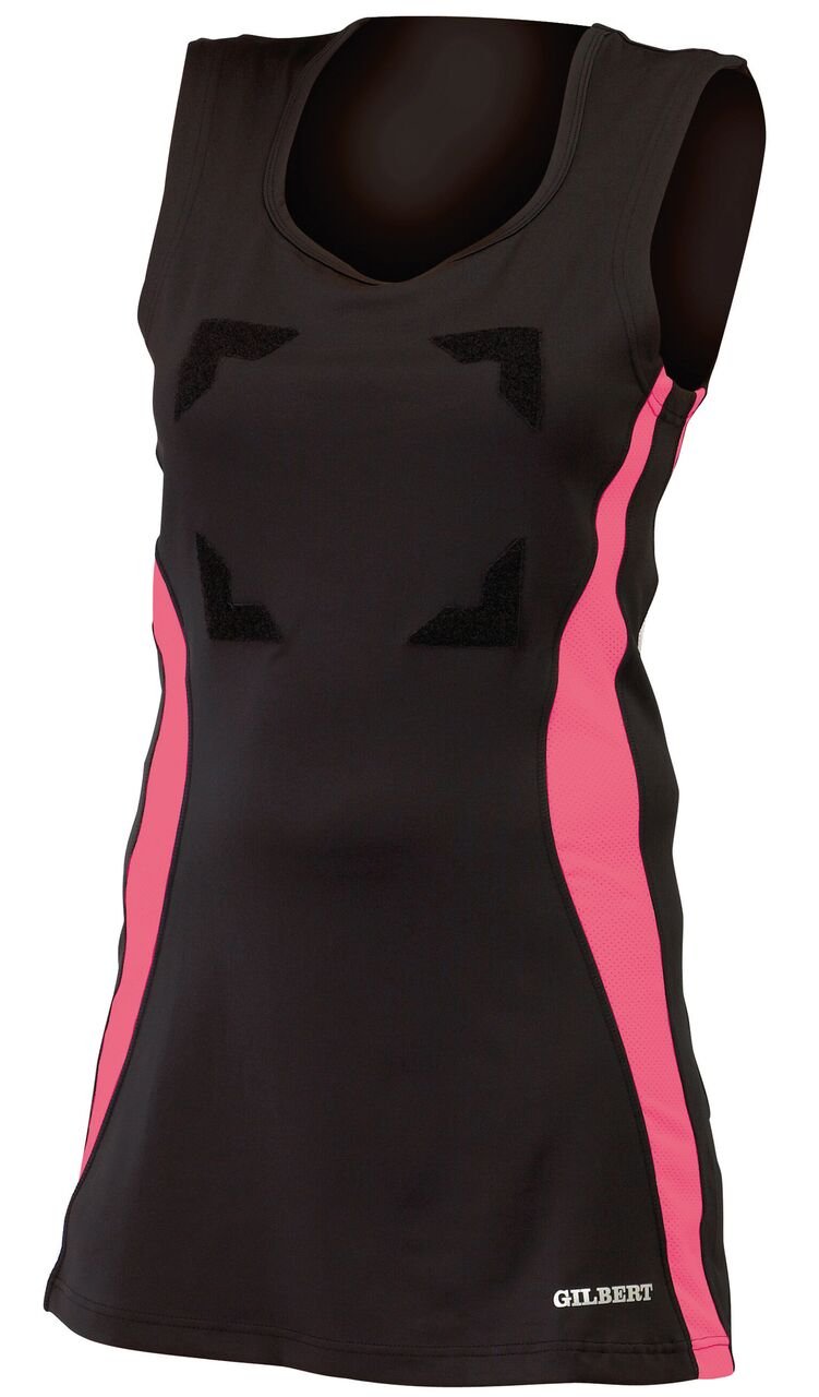 Gilbert Eclipse II Netball Dress (Black/Pink, 12)