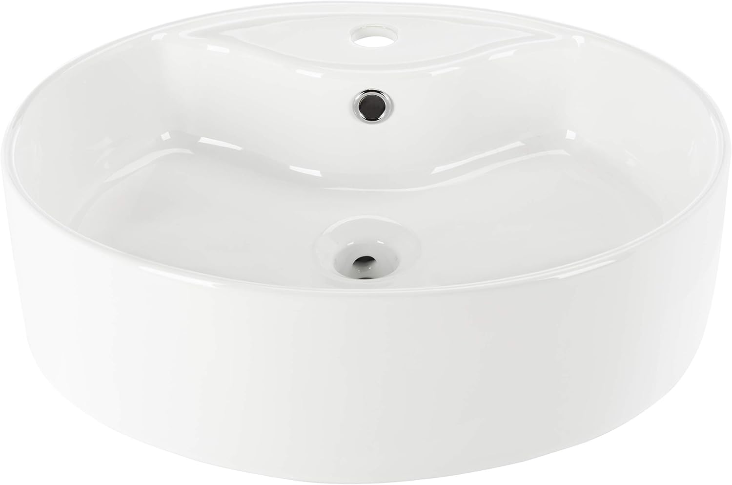 Elegant Brook White Ceramic Above-Counter Vessel Sink