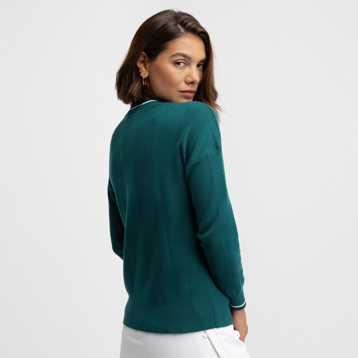 SIROKO Jersey Punto Golf Cuello de Pico Gimme Teal Verde