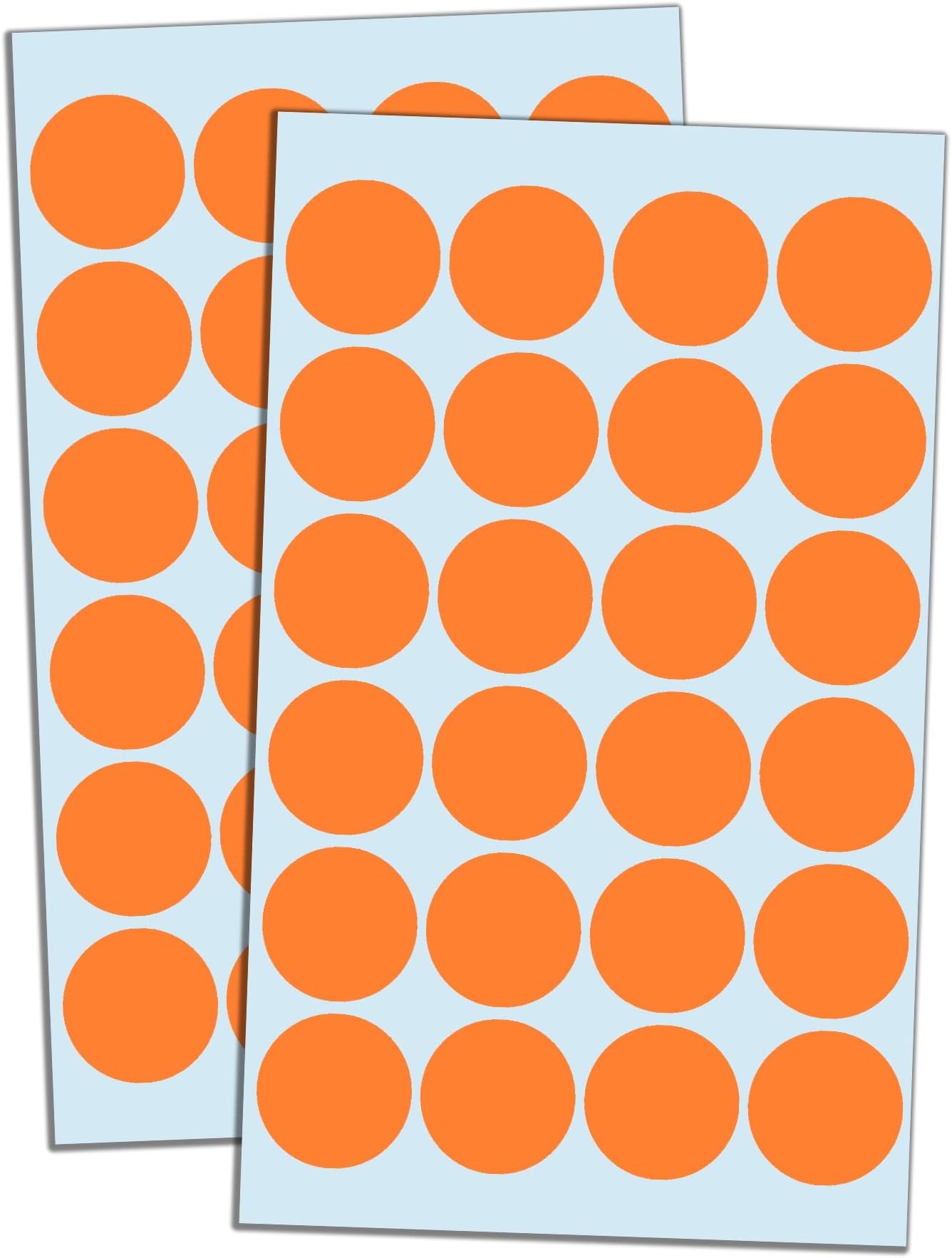1200 Pack, 1" Round Dot Stickers Circle Labels - Orange