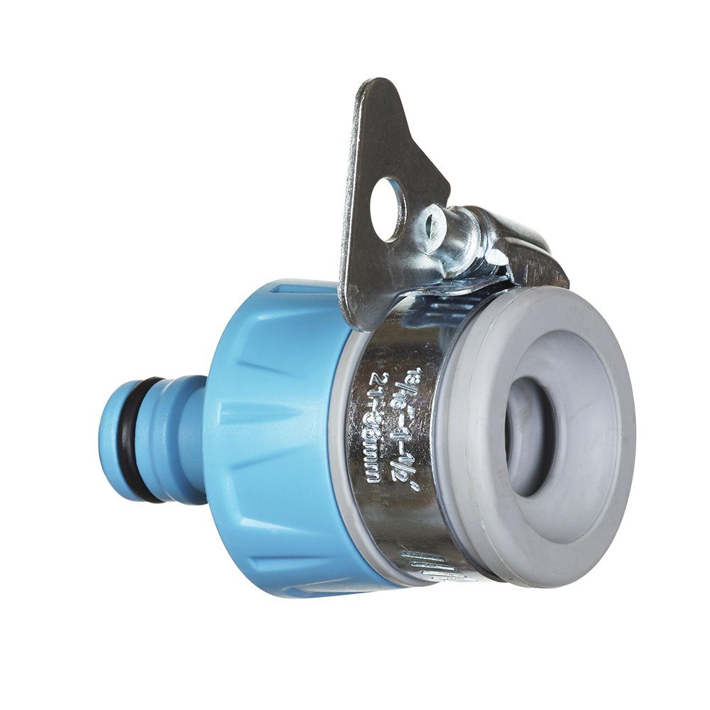 Flopro Blue Round Tap Garden Hose Connector