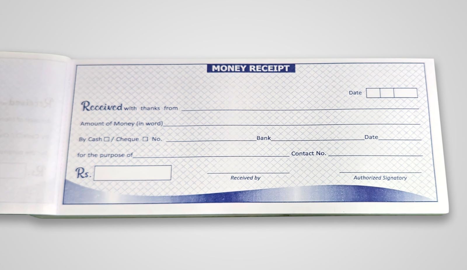 Sudha Money Receipt Book (with Carbon Copy Page) - 50 x 2 Pages (Original Receipt + Carbon Copy Page), 22 x 9 cm (Pack of 5) | Ideal for Office, Institutions, Shops & General Accounting Purpose.