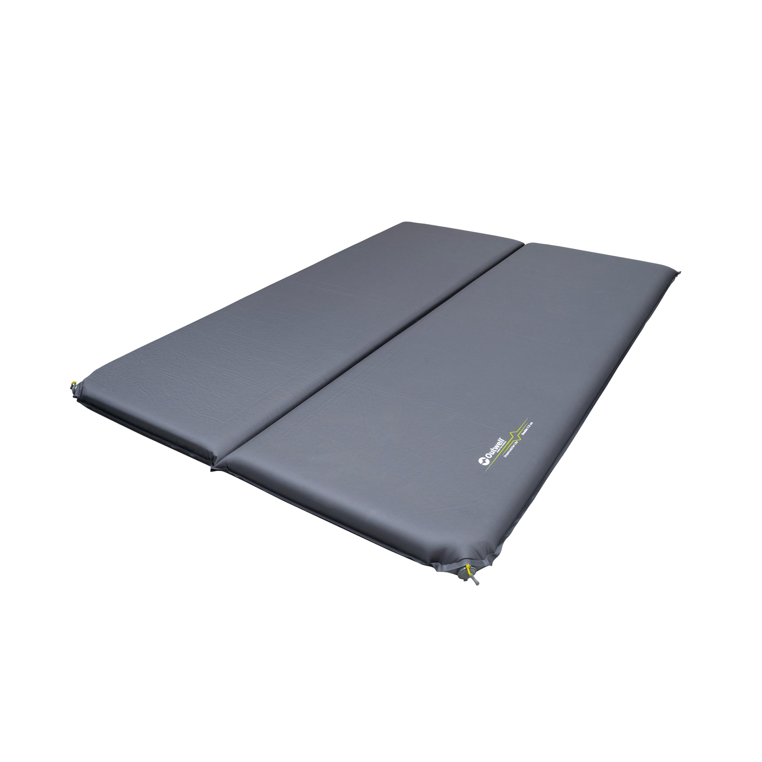 Outwell Dreamcatcher Lite Double Self-Inflating Sleeping Mat for 2 People, Adults, Teens & Kids, Inflatable, Lightweight, Durable SIM Air Bed (Grey)