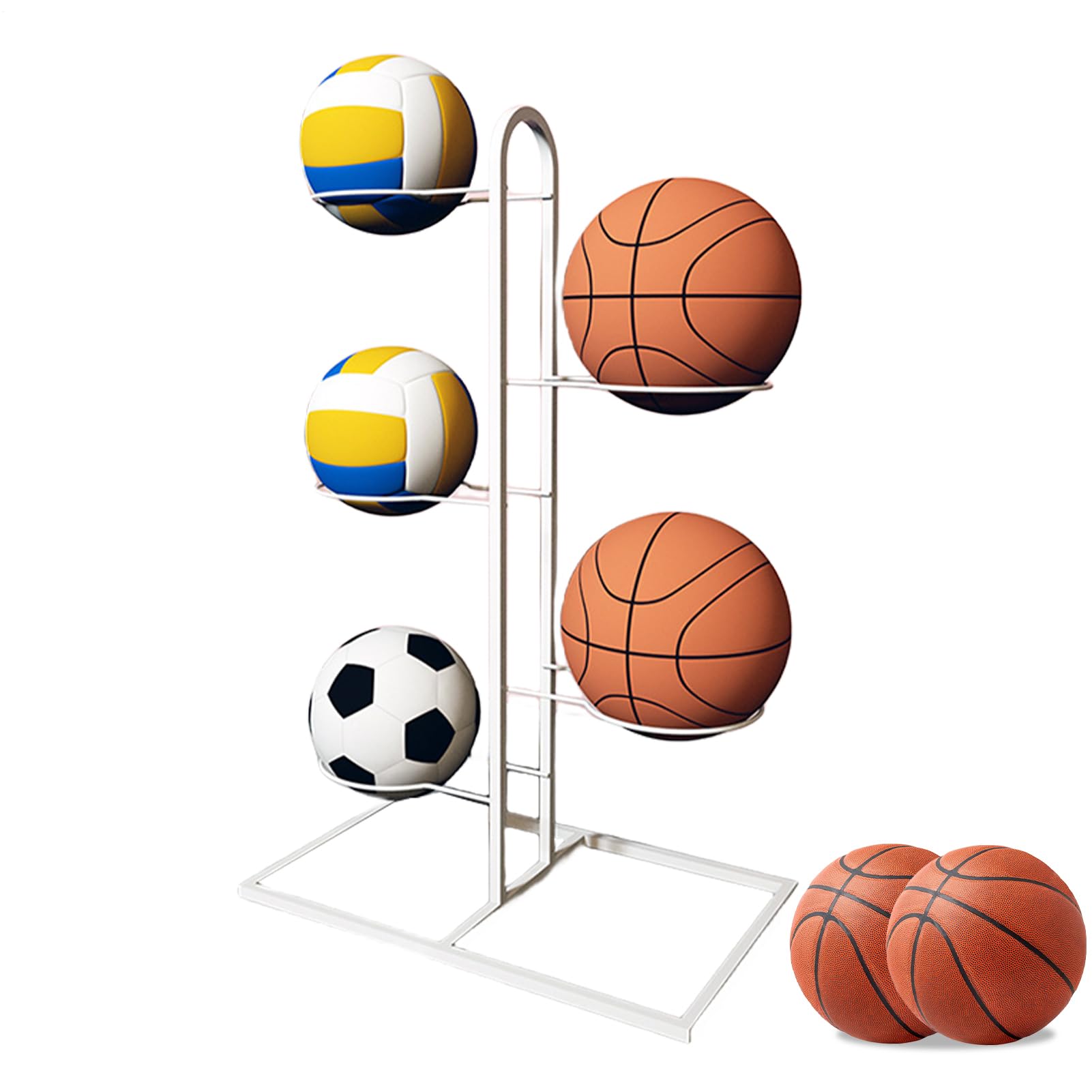 Rastrelliera Per Palloni, Supporto Per Palloni Da Basket, Supporto Per Palloni Da Calcio, Supporto Per Basket, Rastrelliera Per Palloni Con Supporto Per Palloni, Rastrelliera Verticale Per Palloni