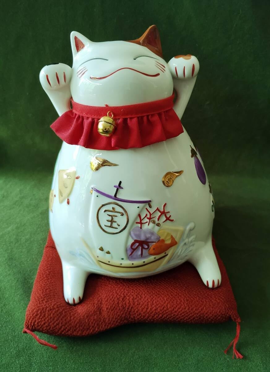 Amazon.co.jp: 猫舎 道楽堂本舗 大きな招き猫の貯金箱（大） 高さ約 