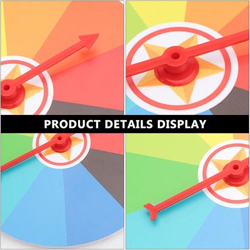 Miniatura 7 de SEWACC Rueda de premio de 10 ranuras, ruedas giratorias de colores, montaje en pared, rueda de premio de color, rueda de lotería, rueda de premio