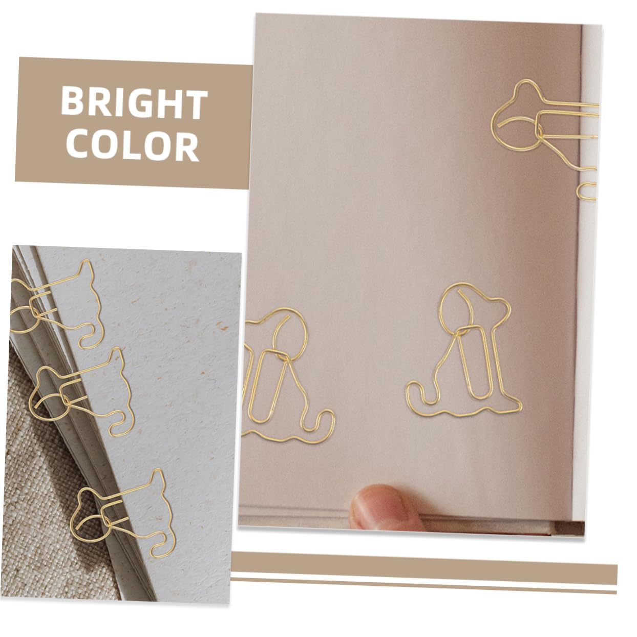 PRETYZOOM 5 Set Di Fermagli Per Carta in Metallo Set Di Fermagli Divertenti Set Di Piccoli Fermagli Per Ufficio Fermagli Creativi A Forma Di 100 Pezzi * 5