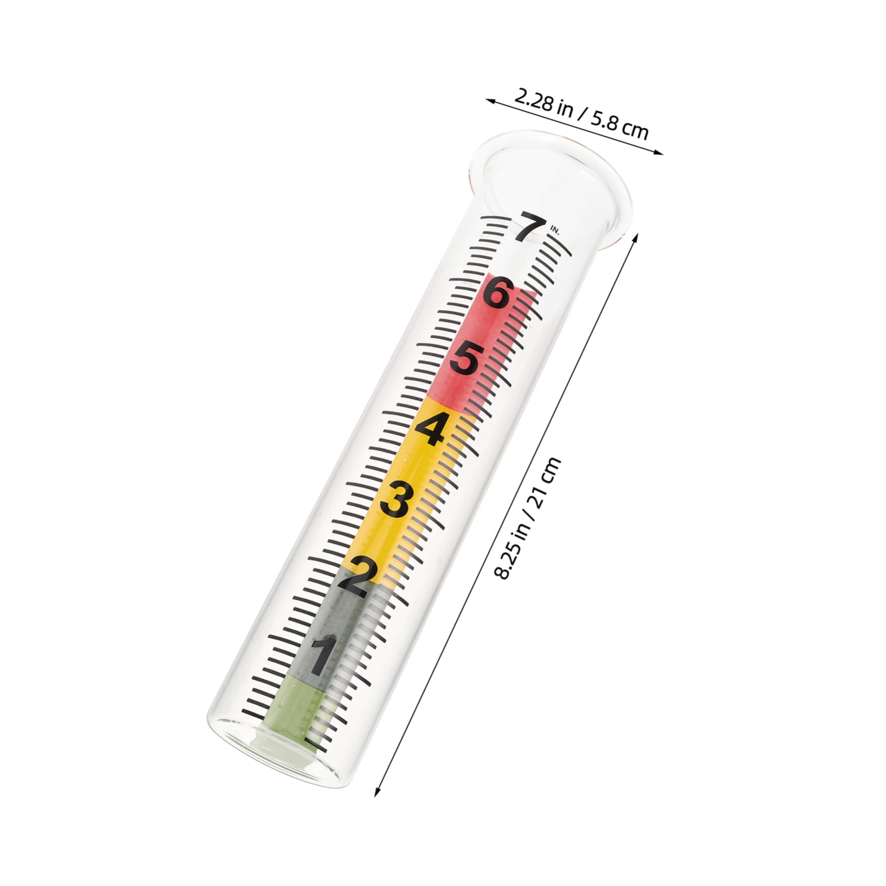 GALPADA Frost-Proof Rain Gauge Test Tube 2pcs Water Gauge Easy to Read Scale for Outdoor Measurement