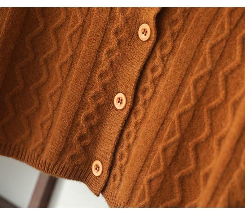 Mujer Cálido Hombro Chal Cabo Corto Lana Punto Mantón Poncho Cable Punto Cárdigan Botón Frontal Abierto Hombro Protector Cuello Invierno Hombro Cálido Cubierta Envoltura(marrón)