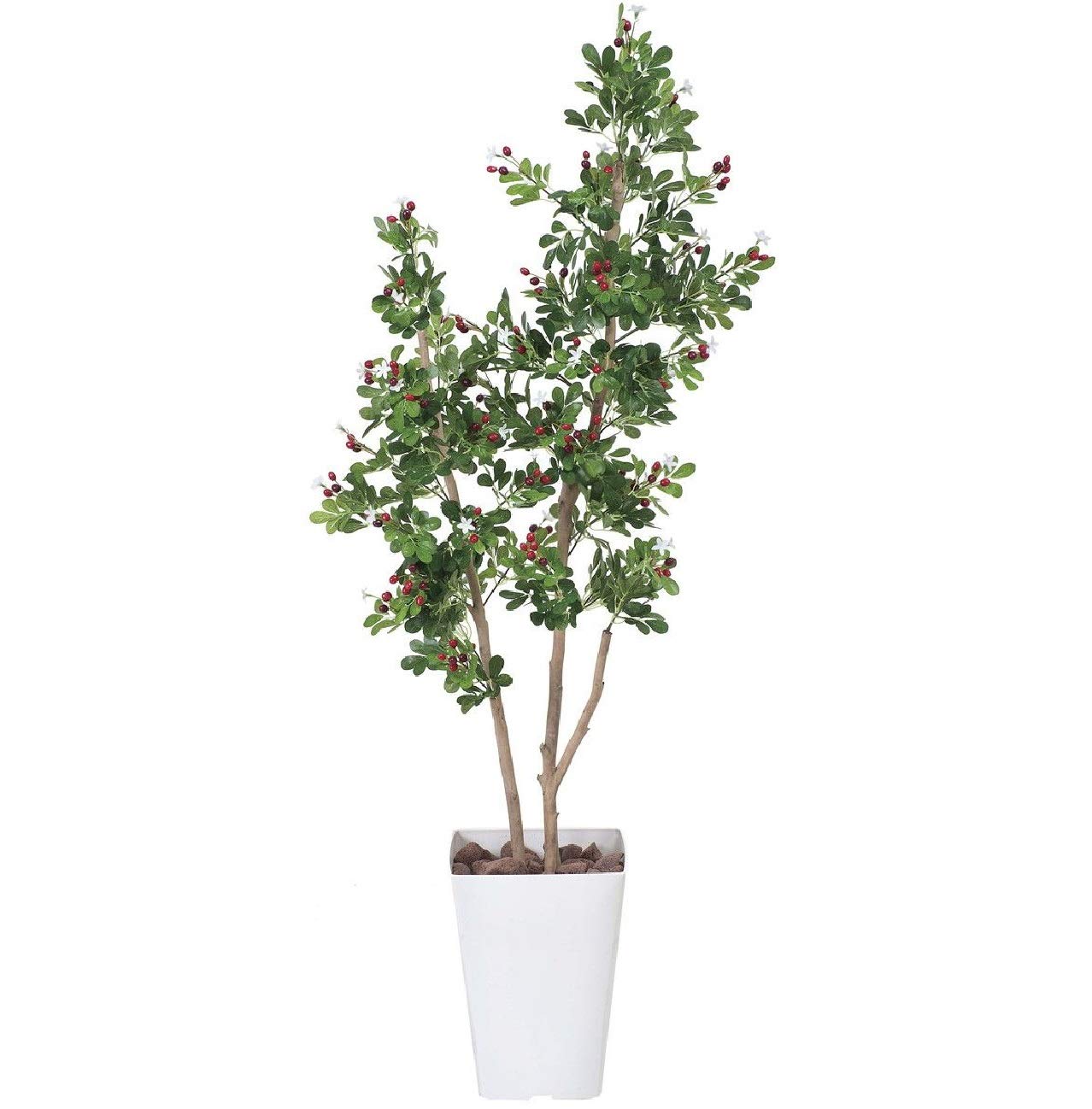Amazon｜光触媒 人工観葉植物 光の楽園 ハックルベリー1.25m 366C220