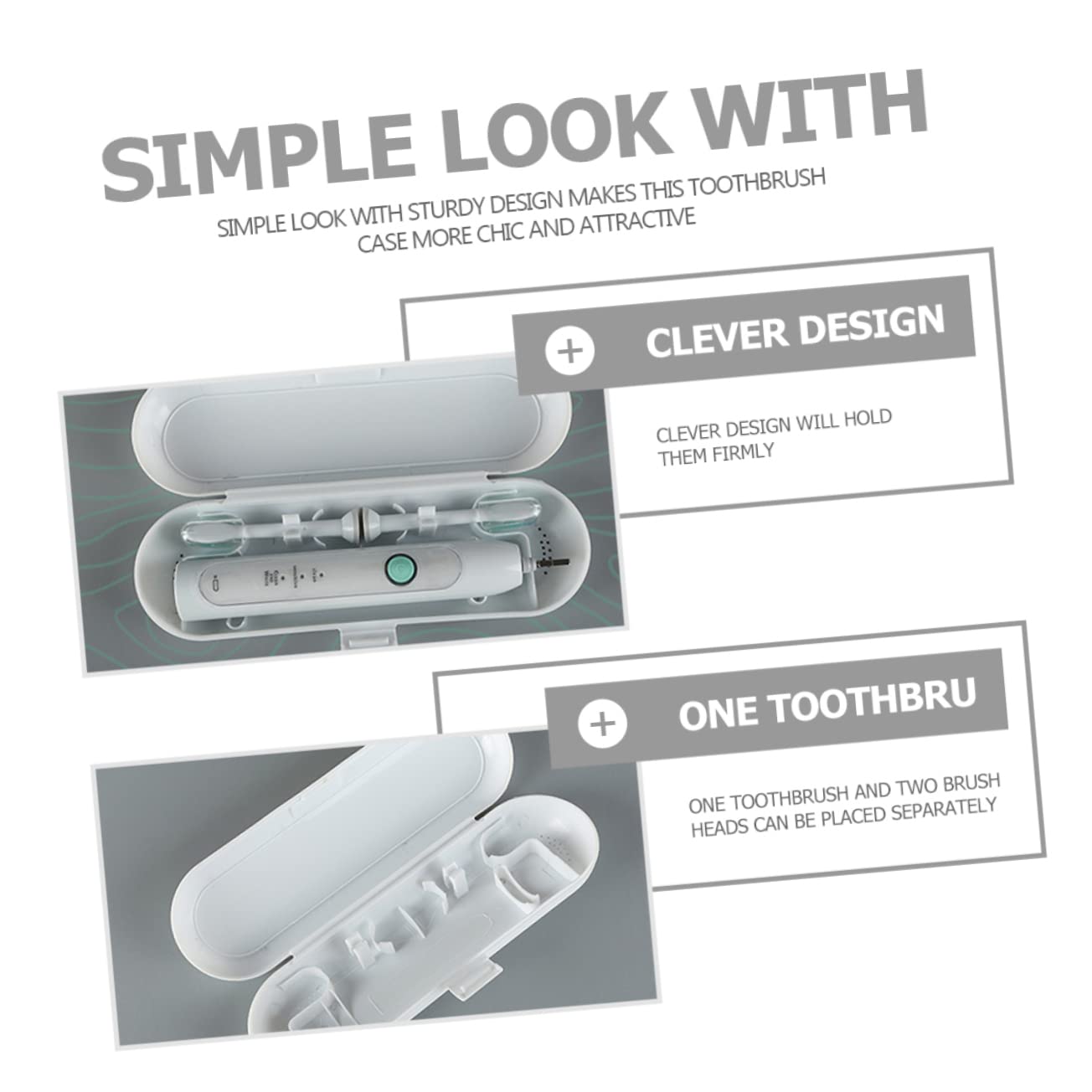 2 Series Estuche De Viaje para Cepillos De Dientes Soporte Portátil para Cepillos De Dientes Estuche para os De es Eléctricos De Viaje para 4 Piezas*2